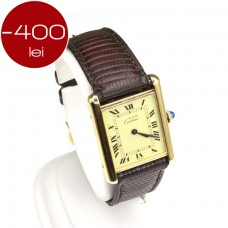 ceas Cartier " Tank Vermeil ". mecanic. cca 1976 Franta ceas Cartier " Tank Vermeil ". mecanic. cca 1976 Franta